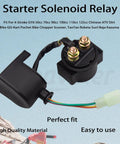 Starter solenoid relay for 4-stroke GY6 50cc-125cc Chinese ATV, dirt bike, go-kart, pocket bike, compatible with TaoTao, Roketa, Sunl.