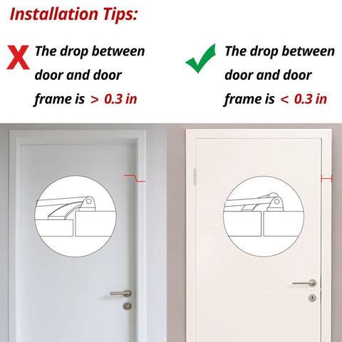 Installation guide for Heavy Duty Swing Bar Door Lock For Front And Interior Doors Home Security Anti Theft Door Guard Latch