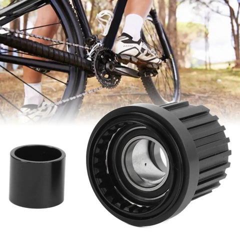 Close-up of 12 Speed Freehub Body MS048 with 15mm aperture, aluminum alloy, compatible with 12mm thru axle or 5mm quick release.