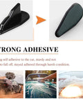 Diffuser Shark Fin Kit 10 Piece Set For Spoiler Roof Wing Air Vortex Generator Black Dope Look Aggressive Evo Style Car Exterior Decor With Strong Adhesive And Easy Peel And Stick No Drill Required shown with adhesive detail