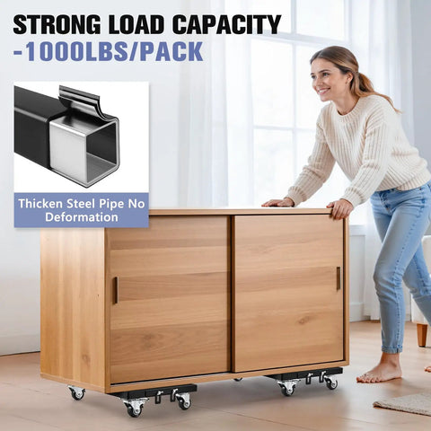 Heavy Duty Furniture Dolly With 1000 Lbs Capacity Sturdy Steel Frame Pre Assembled Moving Cart For Appliances Makes Hauling Heavy Gear A Total Breeze Straight Outta The Box Easy Setup For Any Moving Day Job