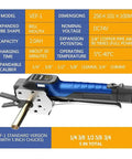 Beachtiful Electric Flaring Tool Kit For 1/4-3/4 Inch Copper HVAC Pipes with gauge clamps and bell mouth design.