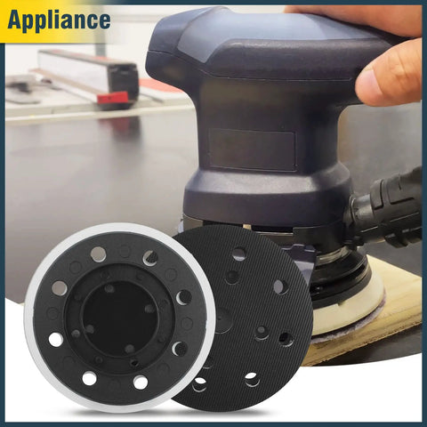 Heavy Duty 125mm 8 Hole Sanding Pad For Festool ETS 125 ES 125 ETSC 125 Random Orbit Sanders Pro 5 Ltd in use on wood surface