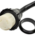 Heavy Duty 50A RV Shore Power Cord Adapter 36 Foot 14-50P To SS2-50R Twist Lock Receptacle Nickel Plated Brass Pins