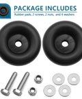 Beefy Heavy Duty Rubber Anti Vibration Foot 1 X 2 Point 5 Inch Shock Pad For Air Compressors with screws and washers