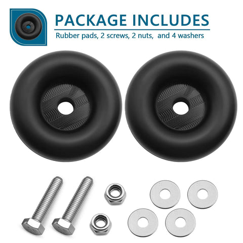 Beefy Heavy Duty Rubber Anti Vibration Foot 1 X 2 Point 5 Inch Shock Pad For Air Compressors with screws and washers