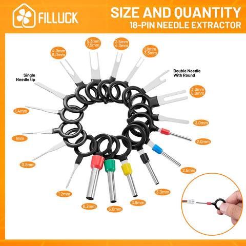 945 Pcs Pin Connector Kit With 21 Types Terminal Pins And Waterproof Plugs For Car Wiring, 18 Pin Needle Extractor