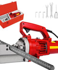 1250W Hydraulic Rebar Cutter Cuts 4-20mm Rebar Fast 3 to 3.5 Second Cut Portable Electric Iron Rod Cutter in action with tool set