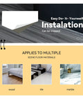 Real Wood Look Vinyl Floor Roll Featuring Dead Simple Peel And Stick Setup Super Wide Layout for installation on various surfaces.