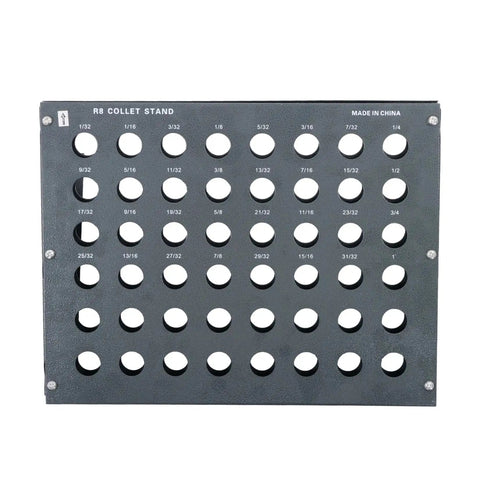 29Pcs R8 Collet Set With 48 Slot R8 Rack For Milling Machines, precision collet rack with size markings for organization
