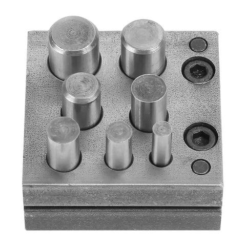 7 Holes Punch Die Disc Set For Jewelry Making, alloy steel tools for crafting rings and beads, durable and portable metal forming kit