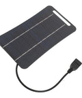 Your Go To Portable 5V 5W USB Solar Panel High Efficiency Monocrystalline Silicon Solar Charger With USB Output, black panel
