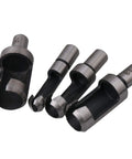 Rock Solid Wood Plug Hole Cutter Drill Bit Set For No Sweat Gap Repairs Built Heavy Duty With Premium Steel Construction Includes Four Essential Inch Sizes, four steel wood plug cutters in varying sizes.