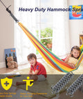 Two-piece stainless steel porch swing springs for hammocks; heavy-duty, 300 lb capacity.