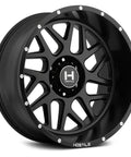 H108 Sprocket 22X12 Road Beast Rim Delivers 8X170 Bolt Lugs And -44 Offset in glossy black, showcasing a modern design for trucks.