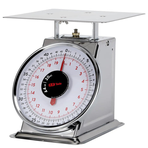 44 Lbs Stainless Steel Mechanical Kitchen Scale Built Like A Tank For Precise Portion Control Heavy Duty Produce Scale With Durable Stainless Platform Rust Resistant Body And Clear Dial