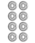 Eight stainless steel roller ball bearings 6x19x6mm set of 10 for skateboards inline skates and electric skateboards