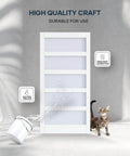 Glass Barn Door 42 By 84 Inches With 7 Feet Sliding Hardware Kit And Handle Solid Wood Core Covered In Waterproof PVC 5 Panel
