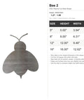 Raw Steel Bee Cutout Wall Art 12 Inch Dope For DIY Projects And Garden Decor Ready For Paint Patina Clear Coat And Welding