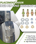 Door Hinge Pin And Bushing Repair Kit For Chevy GMC Trucks And SUVs 1999 2007 with components and installed view