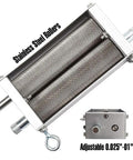 Top view of 2 Roller Stainless Steel Malt Crusher For Homebrew Grain Milling With Large Hopper Heavy Duty Adjustable Barley Grinder