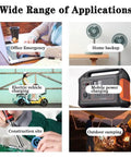 Wide range of applications for Pedal Powered 100W Portable Generator With Hand Crank, including office and outdoor use.