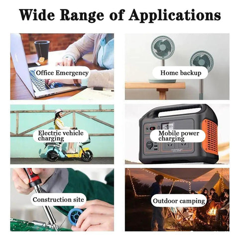 Wide range of applications for Pedal Powered 100W Portable Generator With Hand Crank, including office and outdoor use.