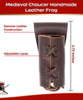Genuine Leather Dagger Holster With Adjustable Lace Up Closure For Small Weapons Medieval Inspired Sword Frog Sheath For Daggers Rapiers And Slim Swords Handcrafted From Rawhide Cow Leather For A Snug Fit with adjustable laces and leather construction