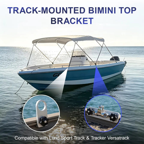 Straight Badass Aircraft Grade Aluminum Bimini Top Mount For Your Boat Track System Fits Lund Sport And Tracker Versatrack on boat