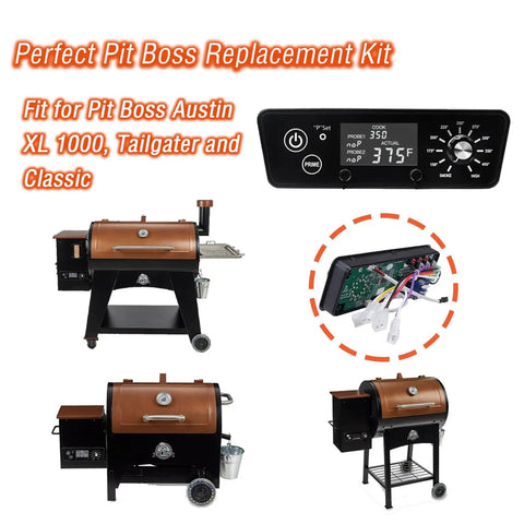Digital With LCD Display Thermostat Kit For Pellet Grill Smoker Austin XL Replacement Parts layout and components