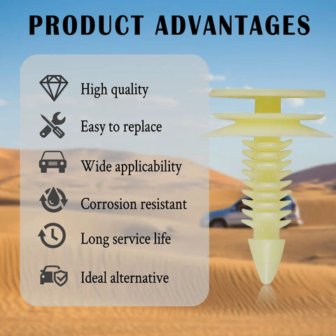 Tough As Nails 30 Pcs Beige Nylon Door Trim Panel Retainer Clips Rock Solid Oem Replacement for Gm Chevy Buick Gmc Pontiac Jimmy 10153057 10285935 Plug And Play Slick Fit, showcasing product advantages.