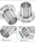 Gatuida 2 Pack Stainless Steel Quick Connector Hose Clamps With Leakproof Seal For Garden Water Pipe Repair And Hydraulic Line Adapter Making Easy Diy Connections A Snap, stainless steel fitting