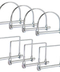 8 Pack Trailer Hitch Pin One Quarter Inch Standard Pins With Safety Lock And Locking Retainer visible in silver color.