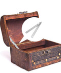 Heavy Duty Lid Stay Hinges One Eighty Degree Rotating Cabinet Hardware 3 Pairs built like a tank in a vintage wooden box.