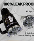 40 Oz Tumbler With Handle And Straw Engineer Gifts For Men And Students featuring leak-proof lid and funny brain gear design