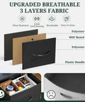 Roomy 9 Drawer Dresser With Wooden Top And Metal Frame Dope Anti Tip Tall Storage Chest material details with fabric layers and drawer handle.