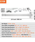 Heavy Duty 28 Inch Stainless Steel Push Bar Panic Exit Device With Exterior Lever And 3 Keys Commercial Emergency Door Hardware For 28 To 41 Inch Metal Or Wood Doors displayed with components and measurements.
