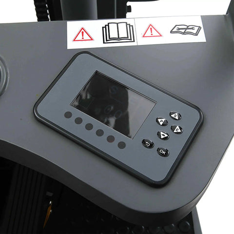 Control panel of Heavy Duty 3 Wheel Electric Forklift Stacker With Full Power System for Warehouse Material Handling.