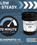 High Solids Polyaspartic Topcoat Kit 2 Gallons Clear Gloss Finish Easy 1 To 1 Mix Ratio UV Abrasion And Scratch Protection For Home And Industrial Floors Durable Smooth Application Long Lasting Shine, 5-gallon bucket shown