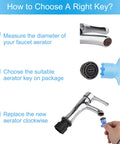How to choose the right key for 12 Pack Universal Faucet Aerators With 6 Piece Heavy Duty Removal Wrench for sinks and kitchen fixtures.