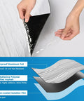 No Hassle Easy Peel And Stick Asphalt Roofing Roll With Reflective Foil Backing For Heavy Duty Waterproof Leak Patch And Summer Heat Deflector 39 By 16 Feet, showing peel back of reflective foil.1
