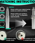 Two-Set 3500lb Beefed-Up Trailer Bearing Kit matching instructions for 1-3/8 to 1-1/16 inch axles compatibility