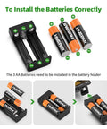 Dead Nuts True Self Leveling Green Laser Level Tough Cross Line Tool showing battery installation instructions with three AA batteries.