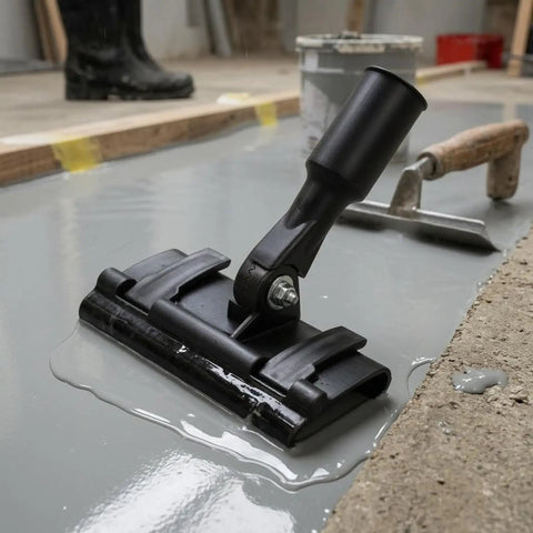 Sturdy Floor Coating Roller Clamp Accessory With Metal Handle Grip Holder Attachment For Tight Control And Stable Base, Ideal For Workshop Use, Industrial Tasks, And DIY Repairs, black metal clamp on wet floor