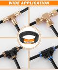 Premium PA12 Nylon Pneumatic Air Tubing 30 Ft 1 Quarter Inch OD DOT Approved For Semi Trucks And Industrial Air Systems SAE J844 Compatible High Temperature High Pressure Pneumatic Hose Line with connectors