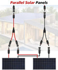 4 Pairs Solar Y Branch Connectors Kit 1 To 2 Parallel PV Adapters 30A Cable Wire Plug Tool Set 14-10 AWG Solar Panel Cables