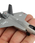 Runway24 Joint Strike Fighter Vehicle Toy held in hand, realistic military jet model with durable diecast build