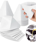 50 Pack Disposable Paper Oil Funnels, 10 Oz Capacity, Large Engine Oil Change Cones For Gas Cars, Single-Use Dispensers