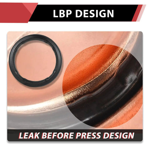 LBP design detail highlighting leak before press feature of 100 Pack Copper Press Elbow Fittings 3 4 X 1 2 Inch Female 90 Degree Plumbing Pipe Connector.