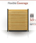 Front view of Cedar Wood Privacy Screen Panels For Outdoor Privacy Wall Two Panels 42 Inch High By 38 Inch Wide Easy Install Durable FSC Certified Wood For Pool Equipment Enclosure Trash Can Enclosures And Air Conditioner Fence